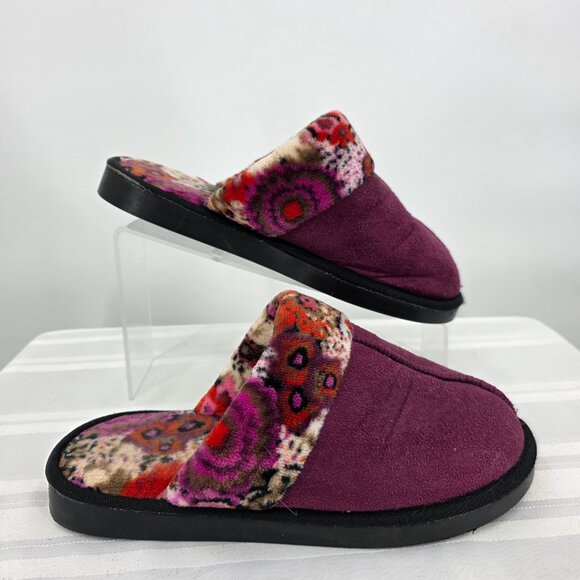 VERA BRADLEY Cozy Slip On Slippers Plum Size Medium (7-8) - Picture 2 of 10